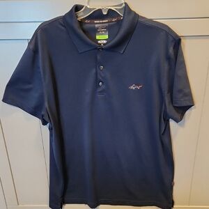 Greg Norman Collection Blue Polo Shirt Moisture-Wicking Athletic Wear XL Golf